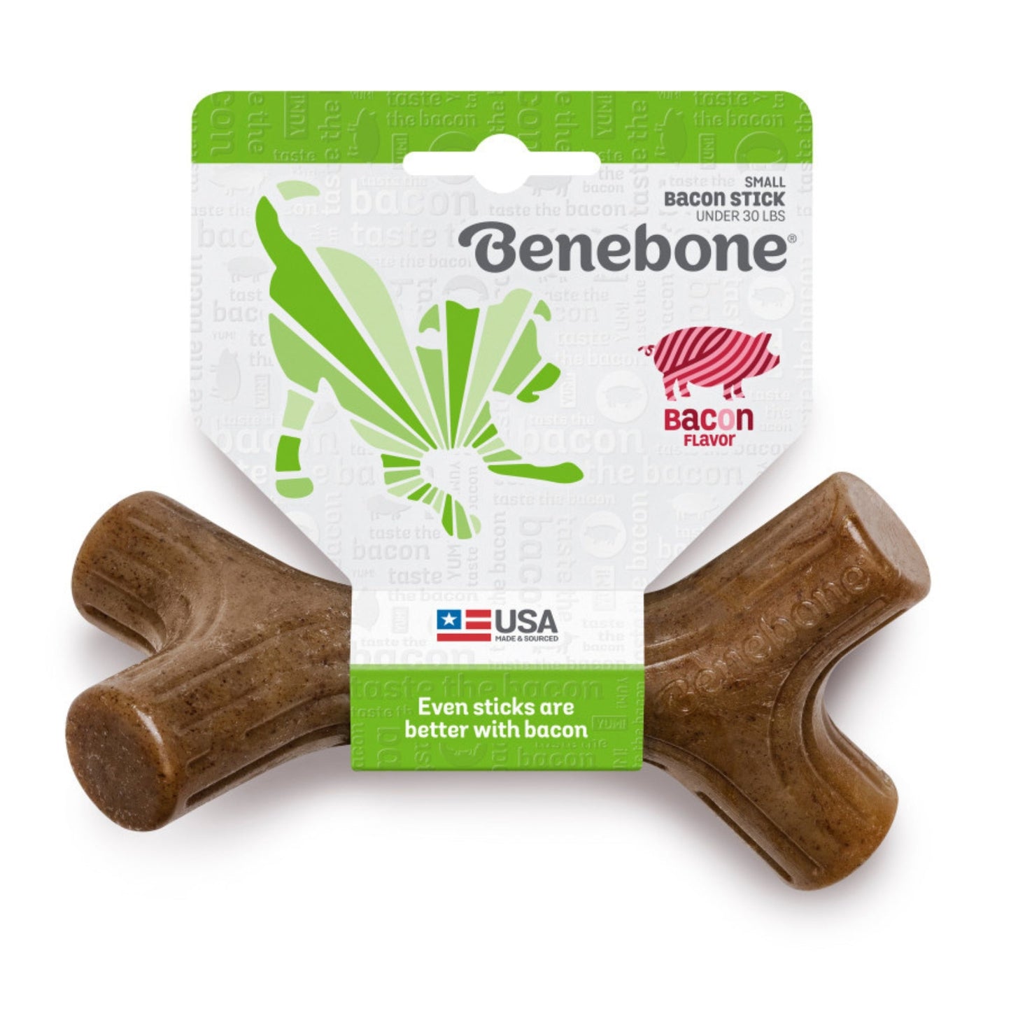 Benebone Stick Durable Dog Chew Toy Bacon, 1ea/SM
