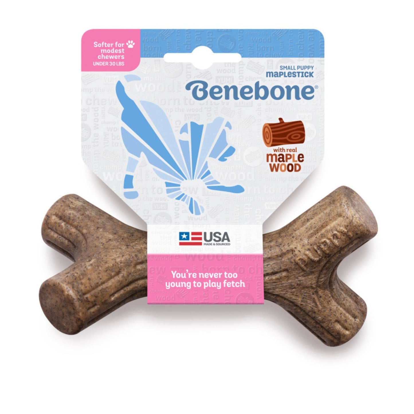 Benebone Puppy Stick Dog Chew Toy Maplewood, 1ea/SM