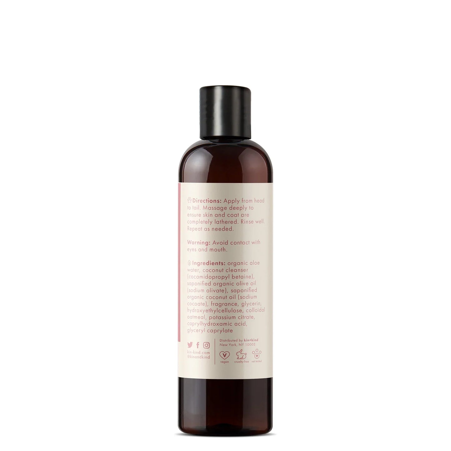 **Kin+Kind Coat Oatmeal Calm Rose 12oz. Kin Organics Shampoo