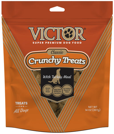 Victor Super Premium Dog Food Classic Crunchy Dog Treats Turkey Meal 1ea/14 oz