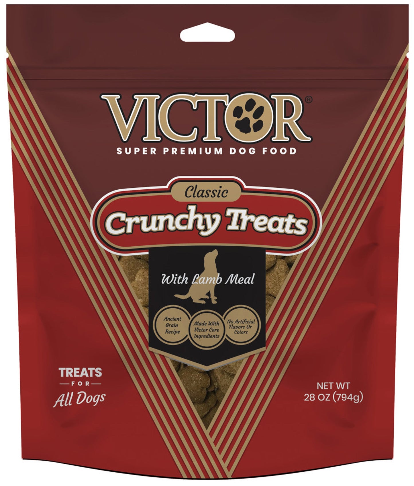 Victor Super Premium Dog Food Classic Crunchy Dog Treats Lamb Meal 1ea/28 oz