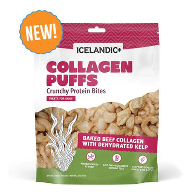 Icelandic+ Dog Collagen Puffs Bites with Kelp 2.5oz