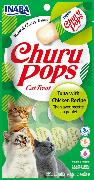 **Inaba Cat Churu Pop Tuna Chicken 2.16oz. (6 Count)