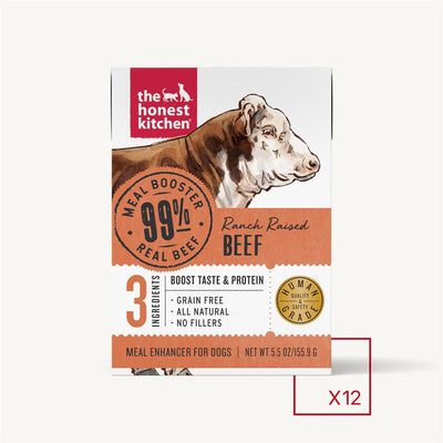 The Honest Kitchen Dog 99% Beef Meal Booster Wet Dog Food 5.5oz. Carton (Case of 12)