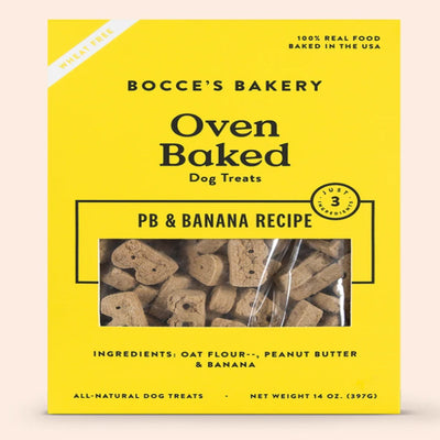 Bocce's Bakery Dog Just Peanut Butter And Banana Biscuits 14oz.