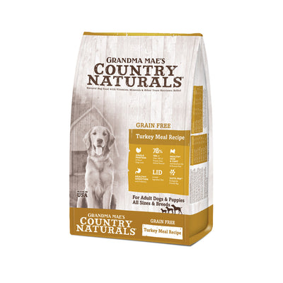 Grandma Mae's Country Naturals Grain Free L.I.D. Dry Dog Food Turkey 18ea/9 oz
