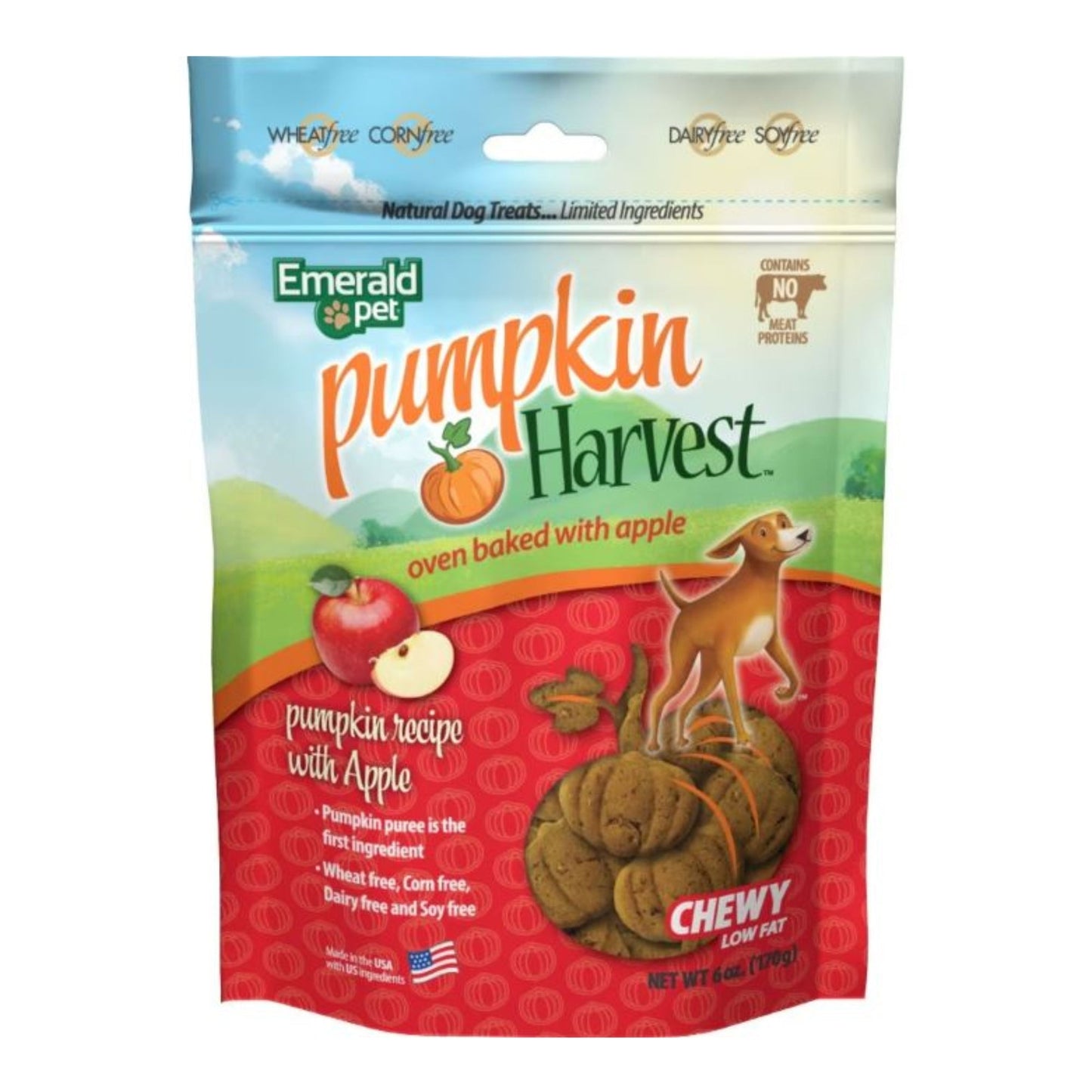 Emerald Pet Pumpkin Harvest Chewy Dog Treats Pumpkin/Apple