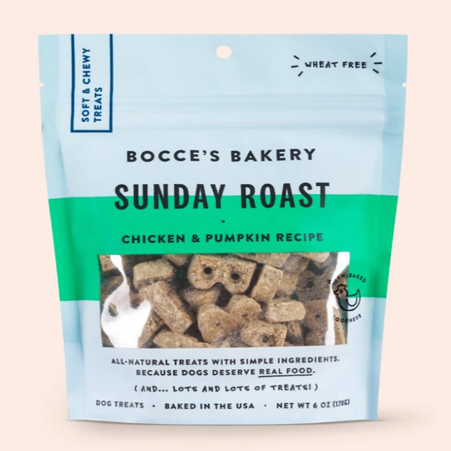 Bocces Bakery Dog Soft And Chewy Sunday Roast 6oz.