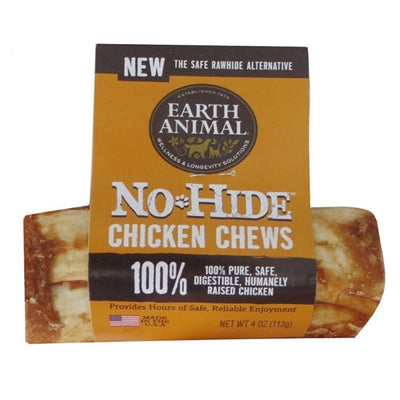 Earth Animal No Hide Chicken Chews Dog Treats, 4 Inch (Case Of 24)