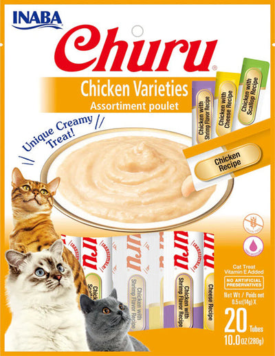 **Inaba Cat Churu Chicken 20Ct/5Z Variety Bag