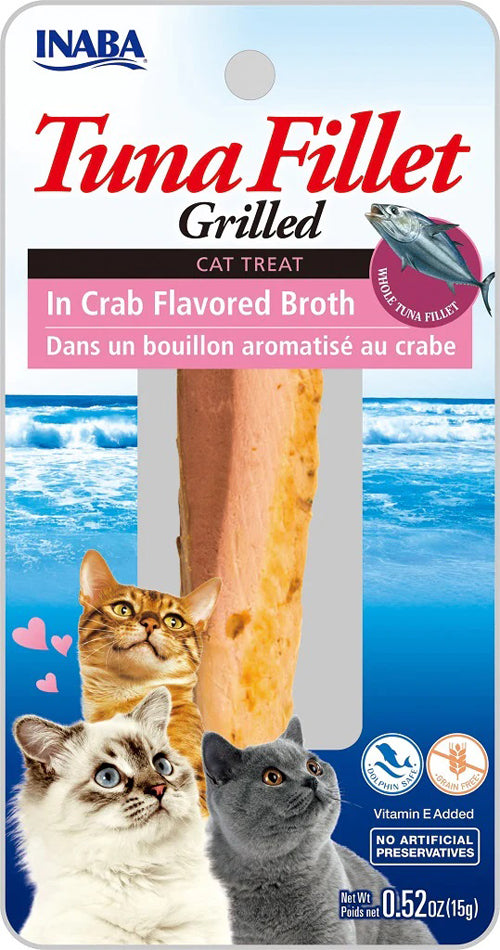 **Inaba Cat Grill Fil Tuna /Crab Broth 0.5Oz/6Ct.