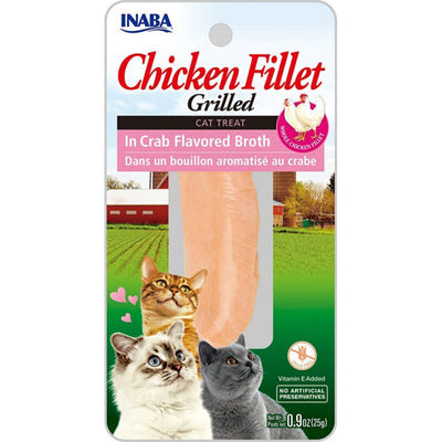 **Inaba Cat Grill Fil Chicken/Crab Broth  0.9Oz/6Ct.