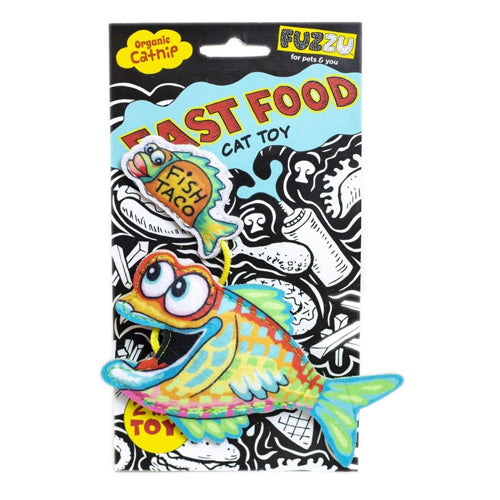 Fuzzu Fast Food - Fish and Taco Cat Toy