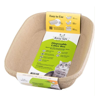 Kitty Sift Disposable Cat Litter Box Large - 3 Pk