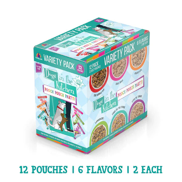 Dogs In The Kitchen Variety Pooch Party 2.8oz. Pouch (Case of 12)