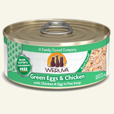 Weruva Green Eggs and Chicken with Chicken and Egg in Pea Soup 5.5oz. (Case of 24)