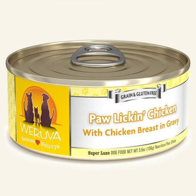 Weruva Dog Paw Lickin Chicken With Chicken Breast In Gravy 5.5oz. (Case of 24)