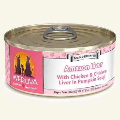 Weruva Dog Amazon Liver With Chicken And Chicken Liver In Pumpkin Soup 5.5oz. (Case of 24)