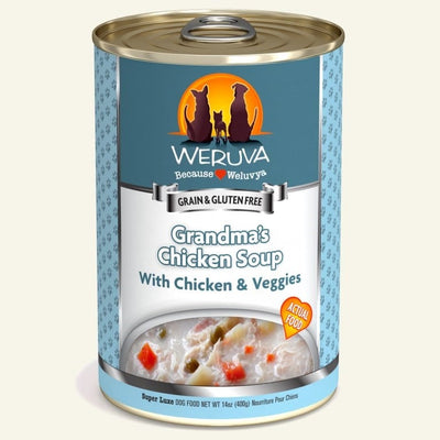 Weruva Dog Grandmas Chicken Soup With Chicken And Veggies 14oz. (Case of 12)