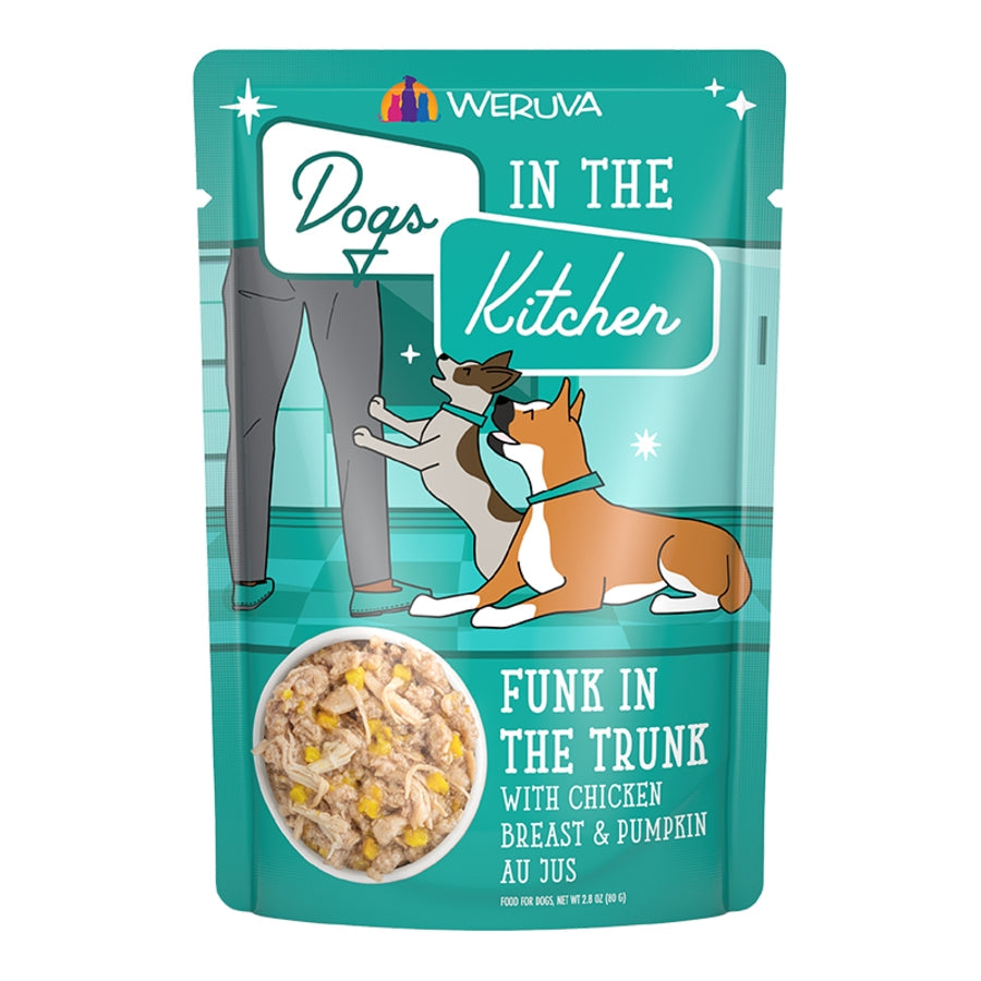 Dogs In The Kitchen Dog Funk In Trunk With Chicken & Pumpkin 2.8oz. Pouch (Case of 12)