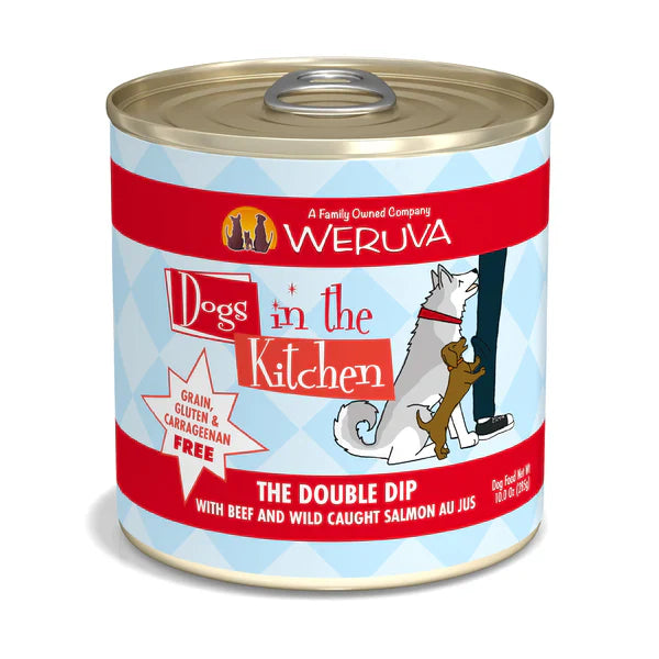 Dogs In The Kitchen The Double Dip With Beef And Wild-Caught Salmon Au Jus 10oz. (Case of 12)