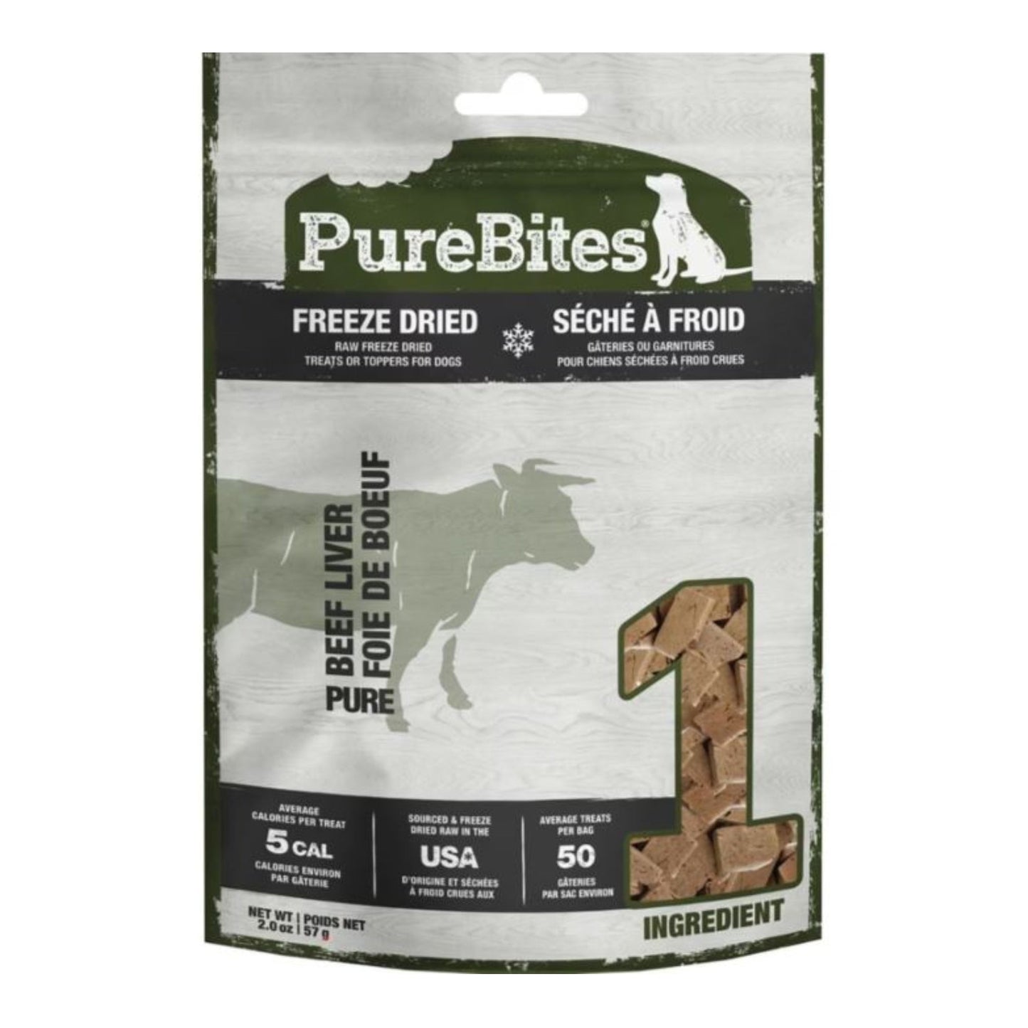 Purebites Freeze Dried Dog Treats Beef Liver 2oz.