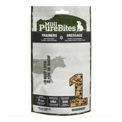 Purebites Freeze Dried Mini Trainers Dog Treats Beef Liver 3oz.