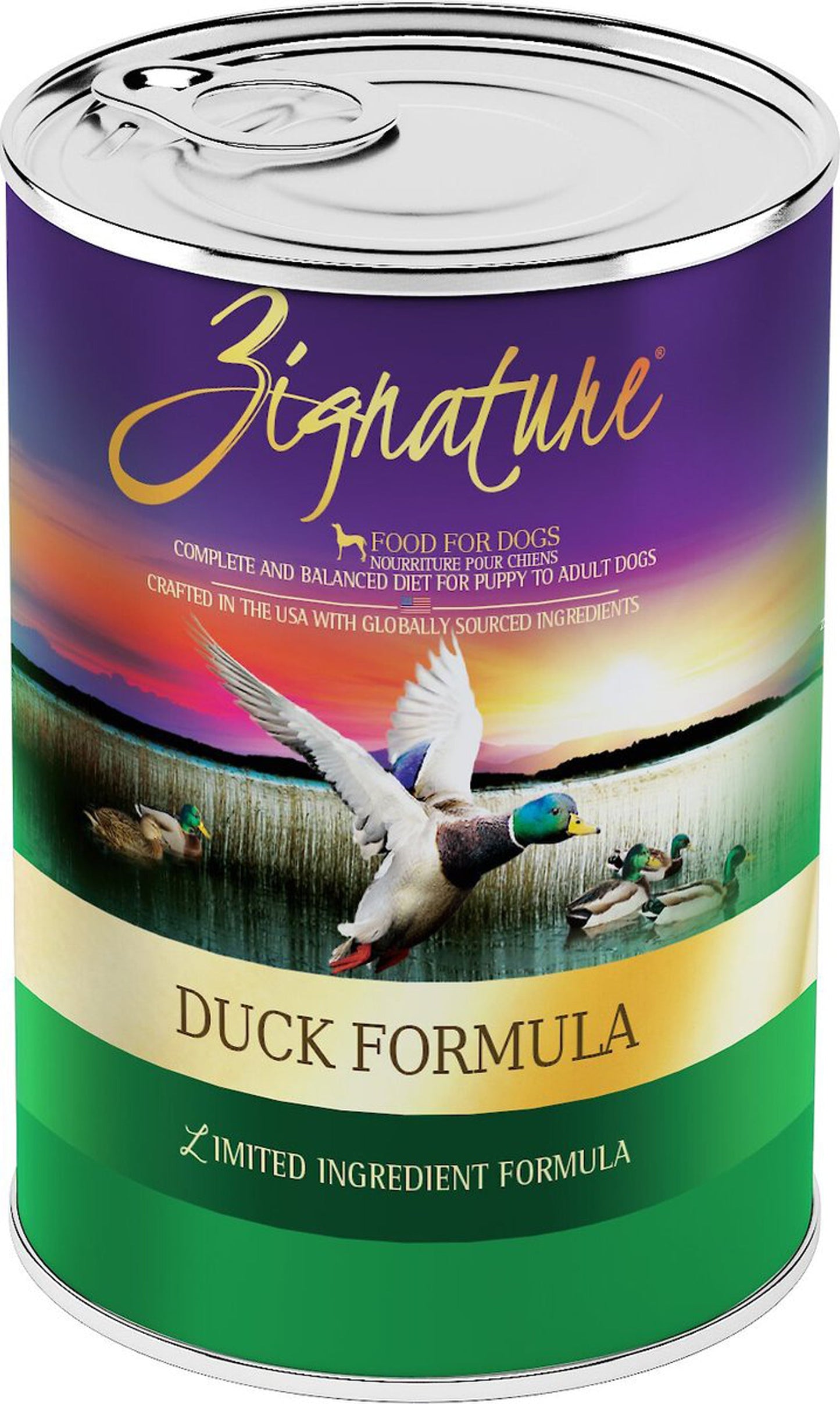 **Zignature Dog Canned 13oz. Duck (Case of 12)