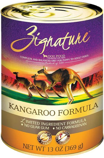 **Zignature Dog Canned 13oz. Kangaroo (Case of 12)