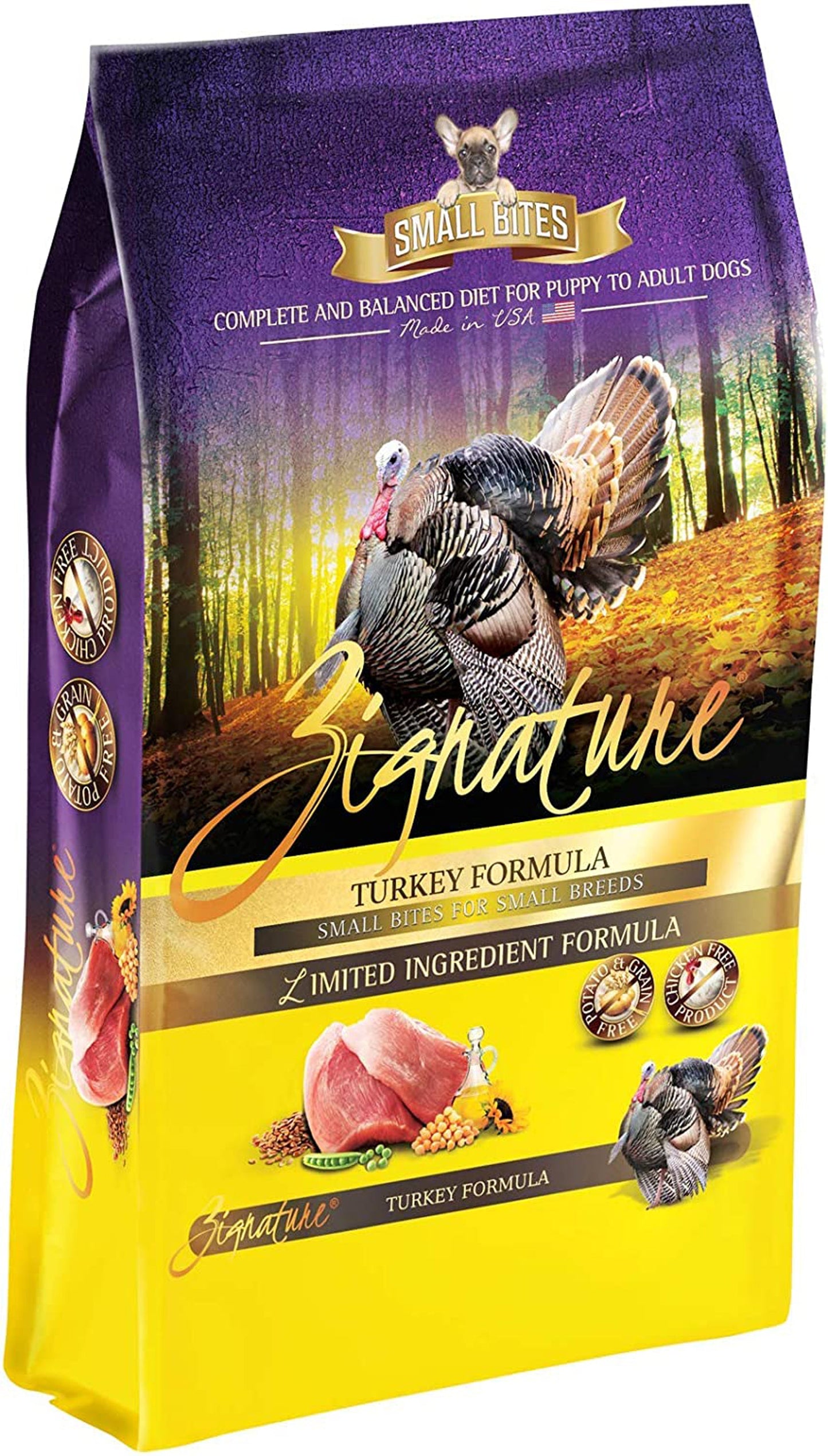 **Zignature Dog 4Lb.  Small Bite Turkey