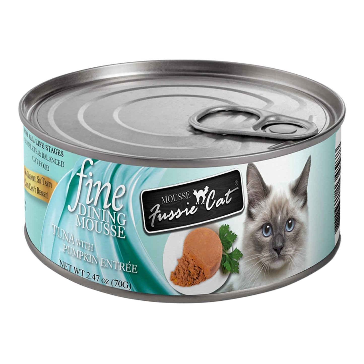 **Fussie Cat Fine Dining Mousse Tuna with Pumpkin 2.47oz. (Case of 24)