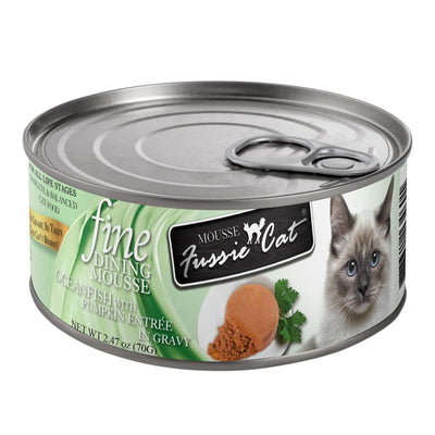 **Fussie Cat Fine Dining Mousse Oceanfish with Pumpkin 2.47oz. (Case of 24)