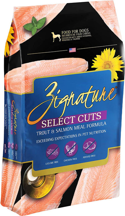 **Zignature Dog 4Lb.  Select Cut Trout Salmon
