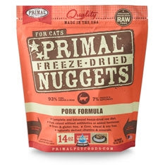 Primal Pet Foods Freeze Dried Cat Food Pork 14oz.