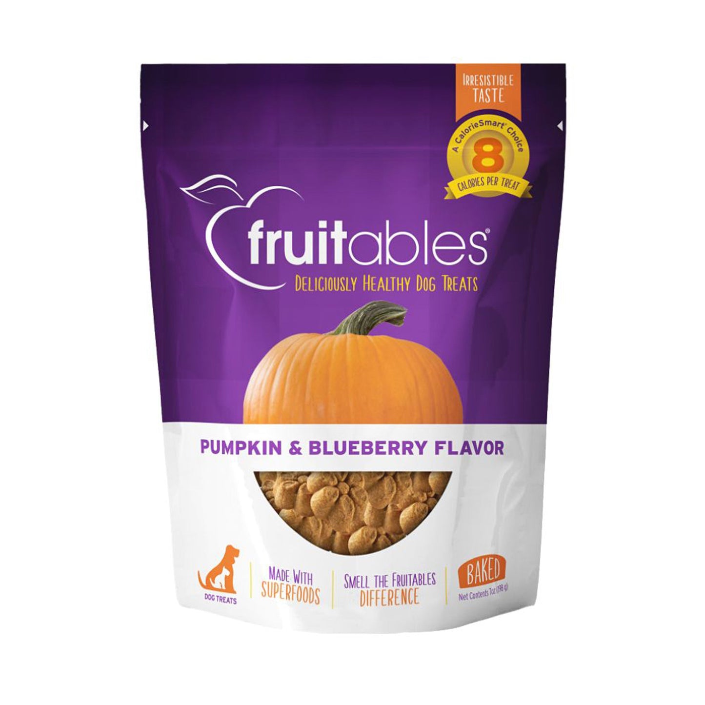 Fruitables Crunchy Baked Dog Treats Pumpkin/Blueberry 1ea/7 oz