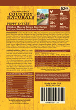 Grandma Mae's Country Naturals Premium All Natural Puppy Dry Dog Food Chicken 18ea/9 oz