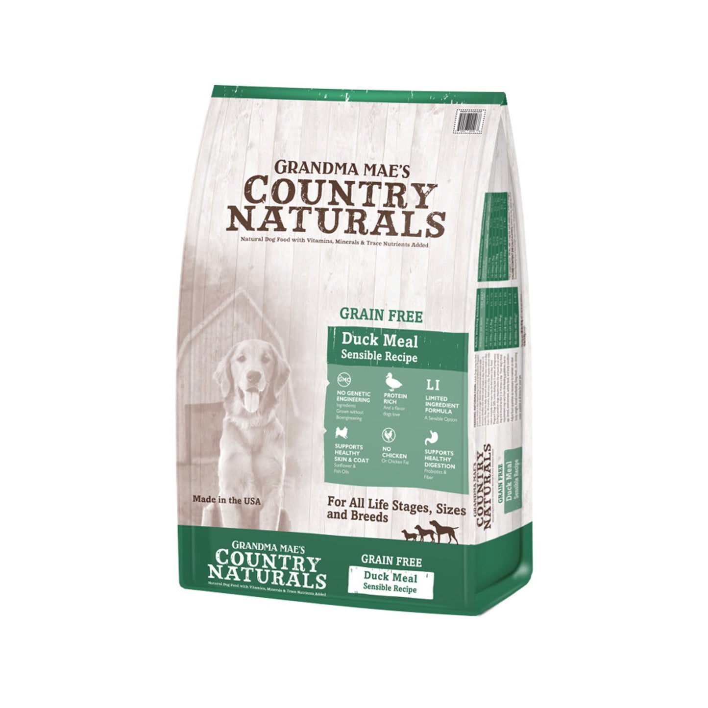 Grandma Mae's Country Naturals Grain Free Dry Dog Food Duck Meal Sensible 1ea/14 lb