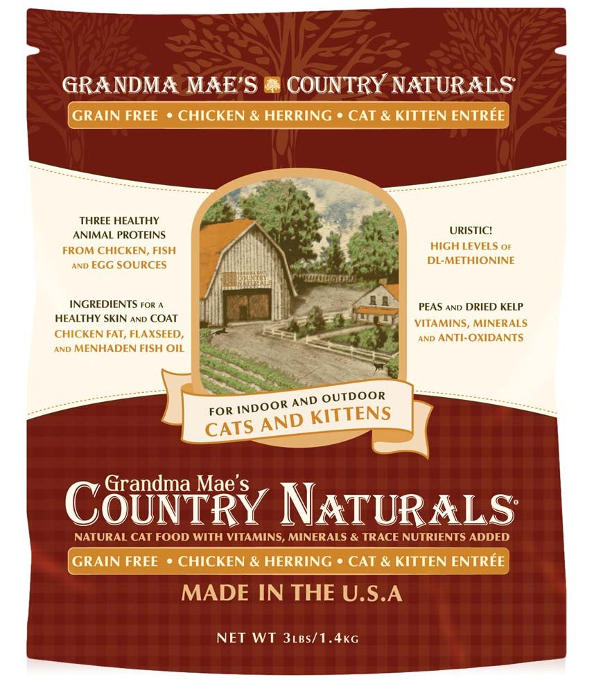 Grandma Mae's Country Naturals Grain Free Dry Cat Food Chicken 1ea/3 lb