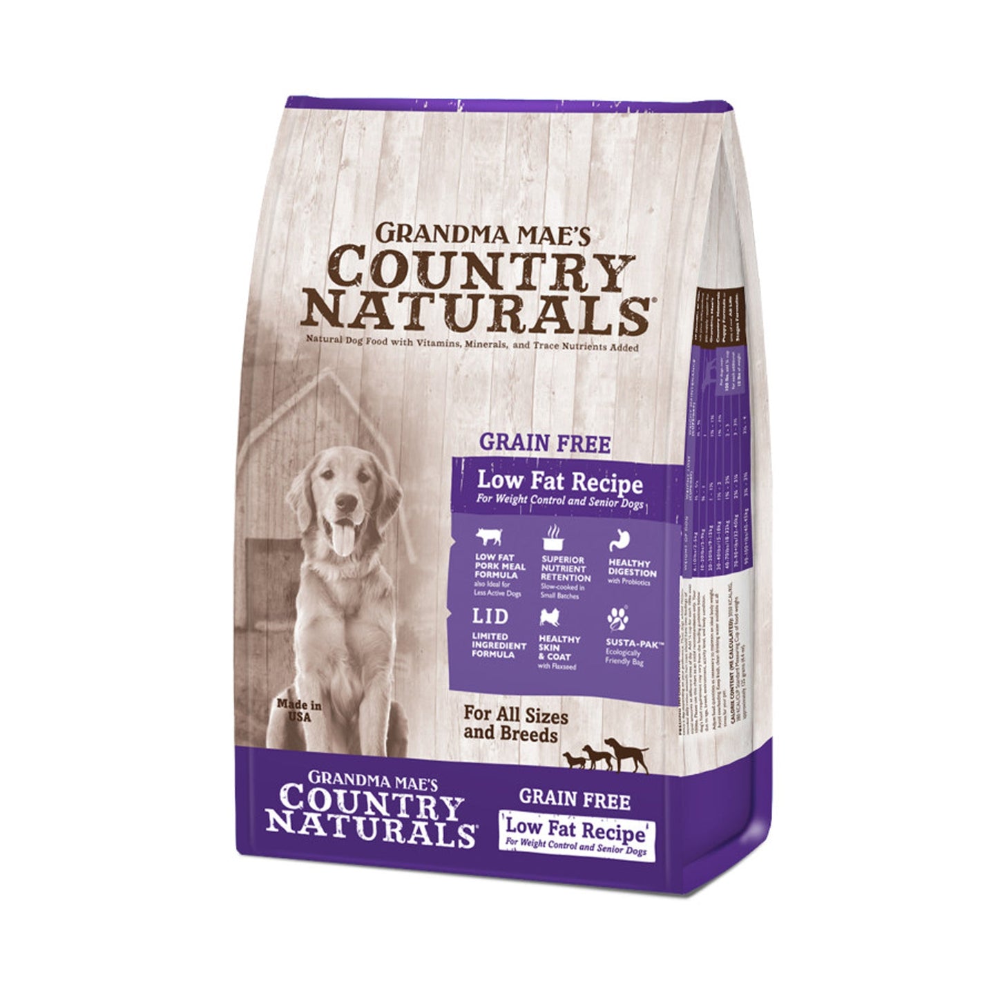 Grandma Mae's Country Naturals Grain Free Low Fat Dry Dog Food Pork 1ea/14 lb