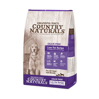 Grandma Mae's Country Naturals Grain Free Low Fat Dry Dog Food Pork 1ea/4 lb