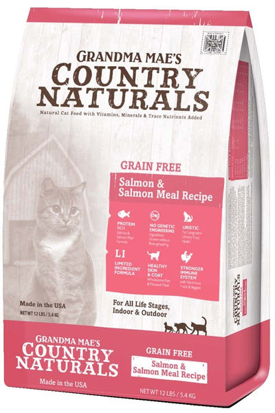 Grandma Mae's Country Naturals Grain Free Dry Cat Food Salmon 1ea/3 lb