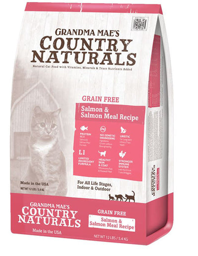 Grandma Mae's Country Naturals Grain Free Dry Cat Food Salmon 1ea/12 lb