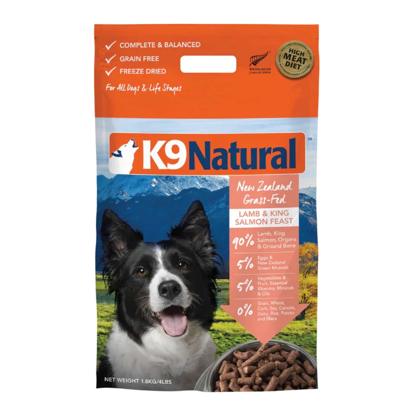 K9 Natural Dog Freeze-Dried Lamb & Salmon 4Lb