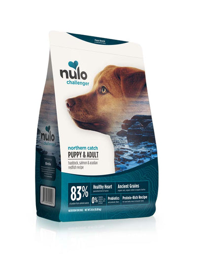 Nulo Challenger High-Meat Adult & Puppy Dry Dog Food Northern Catch Haddock, Salmon & Redfish 1ea/11 lb