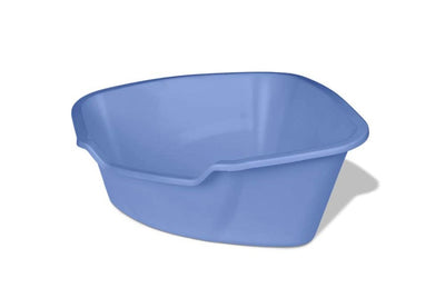 Van Ness Plastics High-Sides Corner Cat Litter Pan Blue, Large