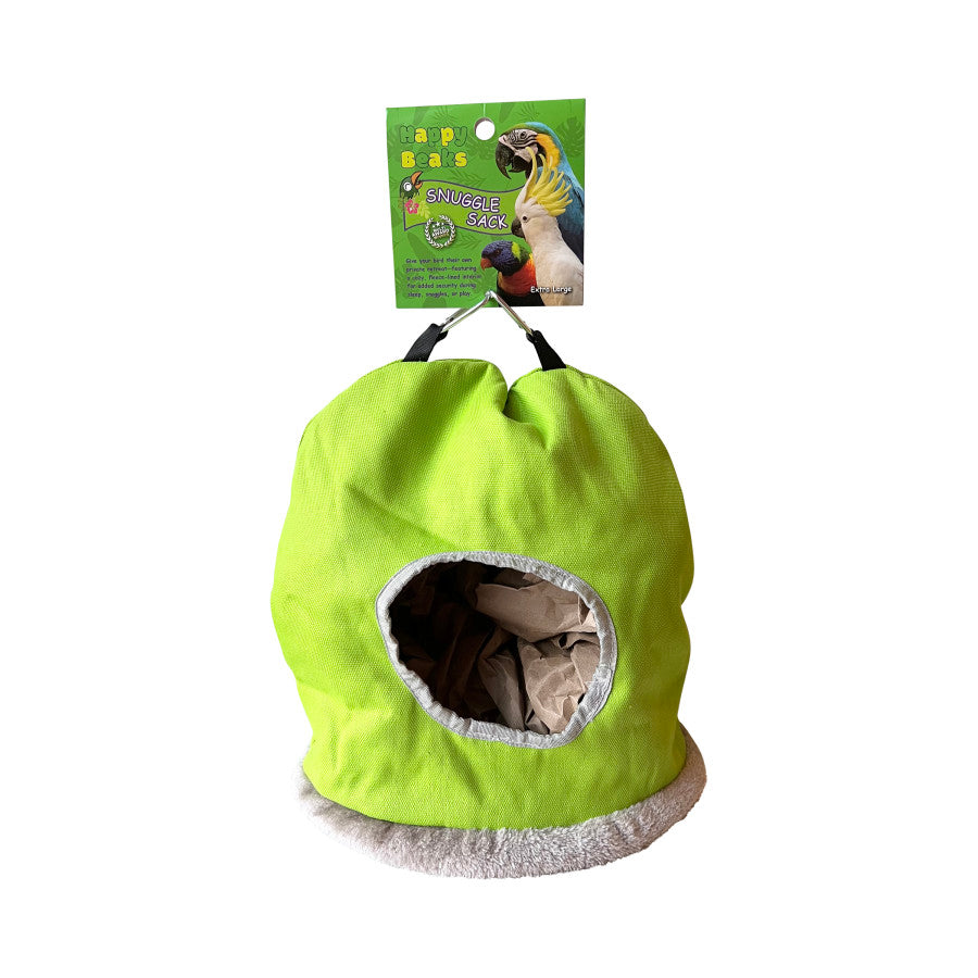 A & E Cages Happy Beaks Snuggle Sack Bird Hut Assorted  1ea/XL