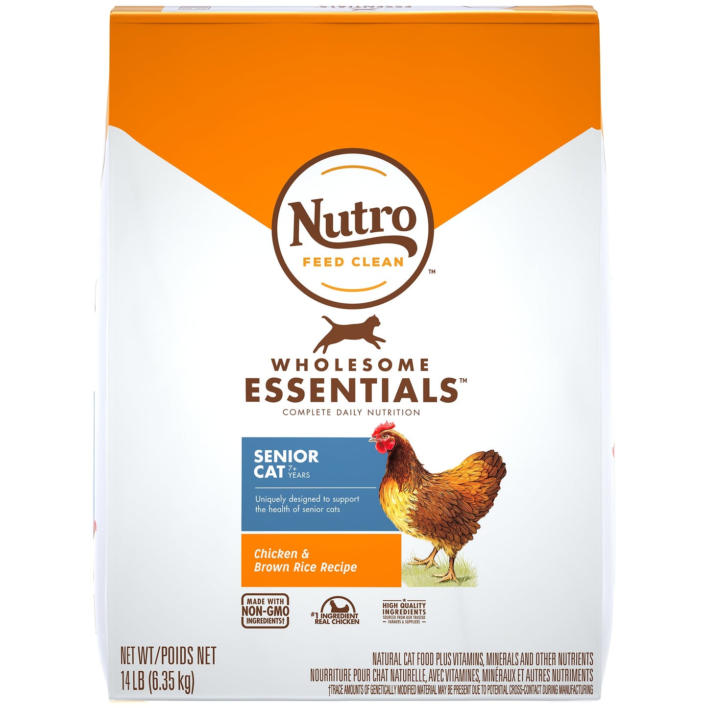 Nutro Products Wholesome Essentials Healthy Weight Indoor Senior Dry Cat Food Chicken & Brown Rice 1ea/14 lb